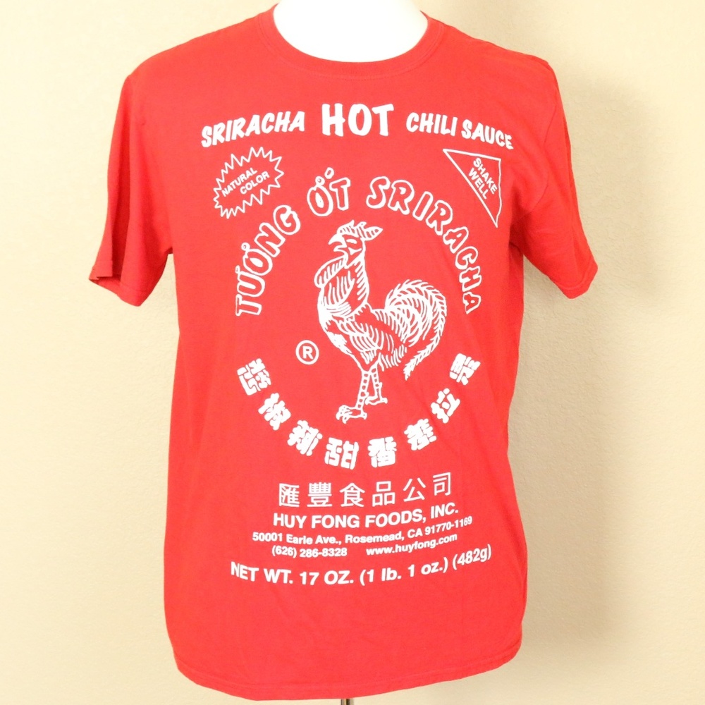 Sriracha Hot Chili Sauce Men's Size Large T Shirt